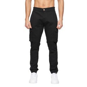 Crosshatch Mens Frentons Cargo Pants / Black